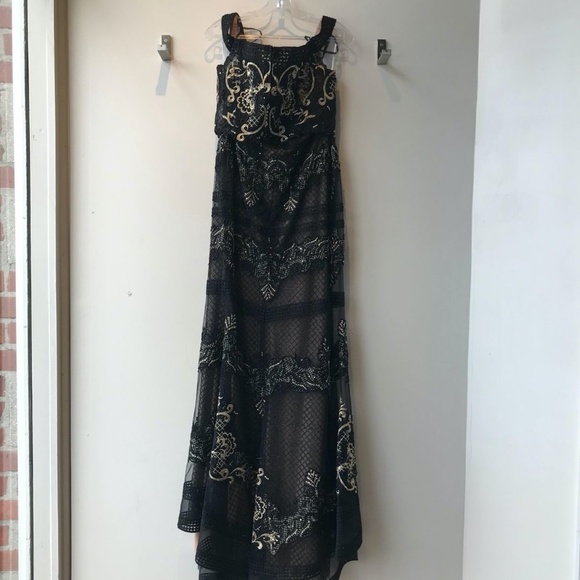 Mon Cheri 'Ellie Wilde' Two-Piece Mesh Gown - Picture 4 of 8